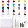 Kit de Feltro de Lã para Feltro com Agulha Presente Criativo Simples Feito à Mão para Casais Pacote de Material com Ferramentas para Pingente de Boneca