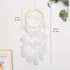 Pegador de Sonhos de Pena Branca para Pendurar na Parede Decoração de Aniversário Adereços Decoração de Festa de Primeiro Aniversário Suprimentos