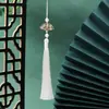 Abanico Dorado Perlado Estampado de 12 cm con Borlas, Accesorios para Abanico Hechos a Mano DIY, Accesorios Semielaborados para Disfraces Han al por Mayor