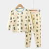 Set de Pijama Infantil de 260g Lana Elástica Otoño e Invierno Ropa de Casa para Niñas Ropa Interior Térmica Niñas