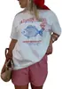 Tamanho Europeu TransfronteiriçoCamiseta Oversized Feminina Y2K com Estampa Gráfica de Frutas