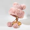 Gorro de Punto Otoño e Invierno Nuevo Estilo Gorro para Mujer Lindo Forrado de Lana Cálido Gorro Pulóver Gorro de Punto Protección para las Orejas Estilo Coreano Ropa de Alta Gama