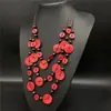 Collar Corto Simple Retro Étnico Multicolor de Discos Pequeños Cadena de Suéter de Algodón y Lino Accesorios Versátiles para Mujer