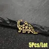 Comércio Exterior Desenho Animado Dinossauro Fofo Pequeno Pingente Aço Inoxidável Recortado Animal Acessórios Brincos Colar Pulseira DIY