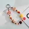 Cadena para Teléfono Dopamina Colgante DIY Muñeca de Niña Linda Decoración Cadena de Cuentas Adorno Colgante Muñeca de Vaina de Frijol
