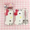 Set de vajilla de tres piezas de Hello Kitty, palillos, cuchara y tenedor portátiles de acero inoxidable de gato KT, set de 3 piezas para comer estilo occidental