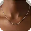 El Collar Redondo de Acero Inoxidable Hueso de Serpiente Más Vendido de Amazon, Cadena para Clavícula Moderna y Versátil, Accesorio Simple y Versátil para el Trayecto al Trabajo