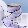 Fita de renda tramada com fio enrugado, laço de fita, acessórios de cabelo, material DIY, flor, embalagem de presente, fita de fio rabo de peixe