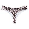 Calcinha Fio Dental Sexy, Cintura Baixa, Tamanho Grande, Respirável, Forro 100% Algodão na Virilha, Sem Costura, Seda de Gelo, Secagem Rápida, Fio Dental Feminino Estampado de Leopardo, Que Abraça o Quadril