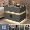 Mesita de noche inteligente E0 Grado Madera de pino ecológica Modelo Lujo Ligero Estilo Celebridad de Internet Modelo Nuevo 2025