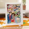 Arte em Colagem Estéreo 3D Feita à Mão do Crayon Shin-Chan Oficialmente Licenciada para Crianças e Estudantes, Materiais Divertidos de DIY para Exibição na Mesa
