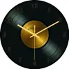 Relógio de parede de vinil CD record para vendas diretas transfronteiriças para sala de estar em casa, relógio de parede decorativo criativo, relógio de vidro temperado