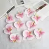 Cabeças de Flores de Orquídea Borboleta Simuladas, Flores Artificiais de Silicone, Materiais para Decoração de Casamento, Acessórios para Decoração e Arranjo de Casa, Xz Wedding 3D