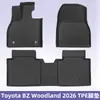 Alfombrillas de Suelo para Coche 3D para Todo Clima de TPE para Toyota BZ Woodland 2026