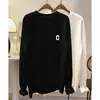 Camiseta de manga larga de forro polar cepillado de longitud media que cubre la cadera para mujer, top blanco engrosado, estilo básico de otoño