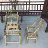 Silla de Bambú, Taburete de Bambú, Silla con Respaldo, Cama Antigua Tejida de Bambú para Bed & Breakfast, Silla para Olla Caliente para Personas Mayores, Silla Individual de Mahjong para Niños, Muebles de Bambú
