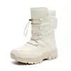 Amantes del noreste botas de nieve para mujer altas impermeables antideslizantes zapatos gruesos de algodón para hombre zapatos cálidos con forro polar zapatos de senderismo una generación de pelo