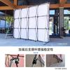 Soporte de exhibición de red plegable para tirar, soporte de exhibición de pared de fondo para publicidad exterior, hierro a prueba de viento, pantalla rápida, soporte para pósteres, venta al por mayor de fábrica
