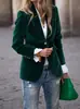 Chaqueta de Traje Elegante de Color Puro, Nueva Moda Otoño e Invierno para Mujer, Transfronteriza Europea y Americana de Amazon 2025