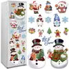 Imán de Refrigerador de Muñeco de Nieve Navideño Más Popular de Amazon Decoración de Pegatina Magnética para Refrigerador de Invierno con Papá Noel y Copo de Nieve
