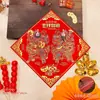 Flanela color dorado dorados autoadhesivos Pegatinas de Dios de la Puerta Qin Shubao Wei Chi Gong Dios Sol Luna pegatinas de puerta color tradicional dorado imágenes de Año Nuevo