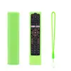 Funda Protectora de Silicona Adecuada para Control Remoto de TV Haier Htr-A27, Engrosada, Anticaídas, Color Luminoso con Cuerda