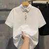 Nova Estilo Novo Estilo Chinês Camisa com Lapela Bordada Flor de Ameixa para Homens, Casual de Verão Nova Blusa de Manga Curta, Camisa de Manga Curta Masculina da Moda