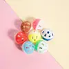 Bola de brinquedo com som de sino para gato de estimação, brinquedo de plástico oco de duas cores, bola engraçada para gato, auto-alívio de suprimentos de pelúcia