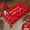 Mantel de Año Nuevo Mantel Festivo Rojo Mantel de Gama Alta Cubierta Impermeable de Mesa de Café Lujo Ligero