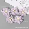 Flores Artificiales Serie Morada, Materiales DIY para Corona de Flores, Flores Artificiales para Decoración de Escenas, Flores de Boda Realistas de Alta Gama
