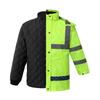 Chaqueta acolchada de algodón reflectante a prueba de frío con forro polar forro polar impermeable de invierno protección laboral de servicio chaqueta acolchada de algodón reflectante para hombre saneamiento tráfico