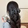 Pinza de Garra de Plátano Estilo Retro a Cuadros para Mujer, Pasador de Tela Burbuja de Nube, Accesorio para el Cabello de la Parte Posterior de la Cabeza para Otoño e Invierno