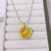 Pendente de Fivela de Segurança Lótus Dourado Antigo 999 da Loja Gold para Mulheres com Alta Retenção de Cor e Sorte Pendente de Fivela de Segurança Lótus