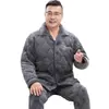 Pijama para Hombre de Invierno Engrosado Forro Polar Coral Fleece Acolchado de Tres Capas Cálido Ropa de Casa para Hombre de Mediana Edad para Otoño e Invierno