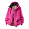 Chaqueta de trabajo para exteriores, talla europea, abrigo impermeable de comercio exterior transfronterizo, forro polar, chaqueta tres en uno, hecha a medida