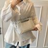 Bolso Satchel Balde Commuter Simple y Versátil Estilo Coreano para Mujer 2025 Nueva Moda Textura Acolchada Bandolera de un Hombro