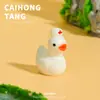 Resina tridimensional pato gorro de enfermera pato muñeco pasador joyería para el coche escritorio accesorios pequeños material venta al por mayor
