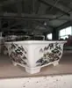 Maceta de flor de arena morada pintada al por mayor de fábrica, hecha a mano, rectangular para suculentas, grande, pequeña, creativa, para bonsái, orquídea, maceta especial