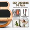 Reposapiés de Madera Ergonómico Taburete de Equilibrio para Pies Oficina Debajo del Escritorio Relajación de Piernas Masajeador Reposapiés