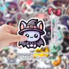 50 Lindas Pegatinas de Graffiti de Halloween, Vasos de Agua, Vasos de Agua para Teléfono Móvil, Pegatinas Decorativas Impermeables, Pegatinas para la Fiesta de Halloween