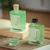 Garrafas de Vinho de Frutas em Estoque para Atacado, Garrafas Quadradas de Vinho de Frutas Ameixa Verde Caseiro para Servir, Garrafas para Fermentação Doméstica