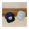 Boné de Baseball Infantil Lavado em Jeans Estilo Coreano 2026 com Aba Macia e Letras Bordadas para Meninos e Meninas na Primavera