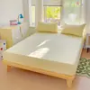 Sábana bajera de algodón lavado transfronteriza de alto gramaje personalizable sábana bajera de tamaño especial para comercio exterior funda de cama funda de colchón sábana bajera cepillada