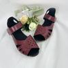 Sandálias Prontas para Mães de Meia-Idade e Idosas, Sandálias de Verão com Bico Peixe, Couro Macio, Solas Macias, Sandálias Versáteis Antiderrapantes Retrô para Mães