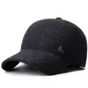 Gorra de Pato Cálida de Invierno para Hombres de Mediana Edad y Mayores, Gorra de Béisbol Engrosada con Protección para los Oídos, Cortavientos, Protección contra el Frío, Gorra para Mayores, Transfronteriza