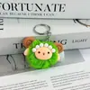 Llavero de felpa de lana pequeño de dibujos animados, lindo y creativo colgante de bola de lana pequeña, decoración para mochila de estudiante, pequeño regalo