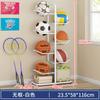 Estante de Almacenamiento de Baloncesto para el Hogar, Juguetes para Niños, Balón, Cesta de Almacenamiento de Piso Multicapa, Almacenamiento de Raquetas de Ping-Pong y Bádminton, Estante de Hierro