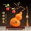 Enfeites de Cerâmica Esmaltada em Forma de Cuia Novo Estilo Chinês Sala de Estar Escritório Decoração Presentes de Inauguração Fábrica de Origem