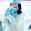 Cachecol Feminino Inverno 2026 Estilo Coreano Cor Sólida Mohair com Franjas Xale Estendido Quente Estilo College Versátil Cachecol de Pescoço Grosso