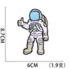 Patch de Tecido Bordado de Astronauta Espacial Foguete Monstro da Amazonia Emblema Criativo Bordado em Computador Patch Insígnia Decoração